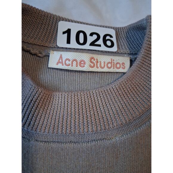 Acne Studio Women's XXL Quiet Luxury Wool Blend Minimalist Boxy Preppy Sweater - Picture 13 of 13